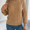 Women's Jumper – Textured Openwork Crew Neck Knit