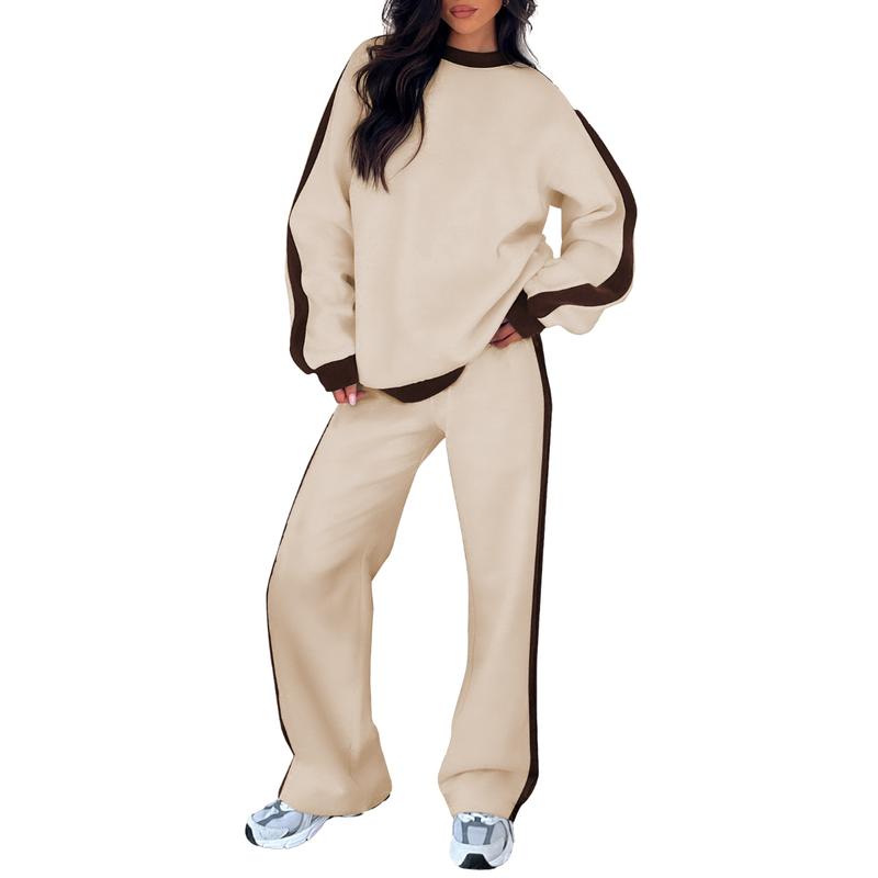 Women's Two-Piece Set – Striped Two-Piece Lounge Set