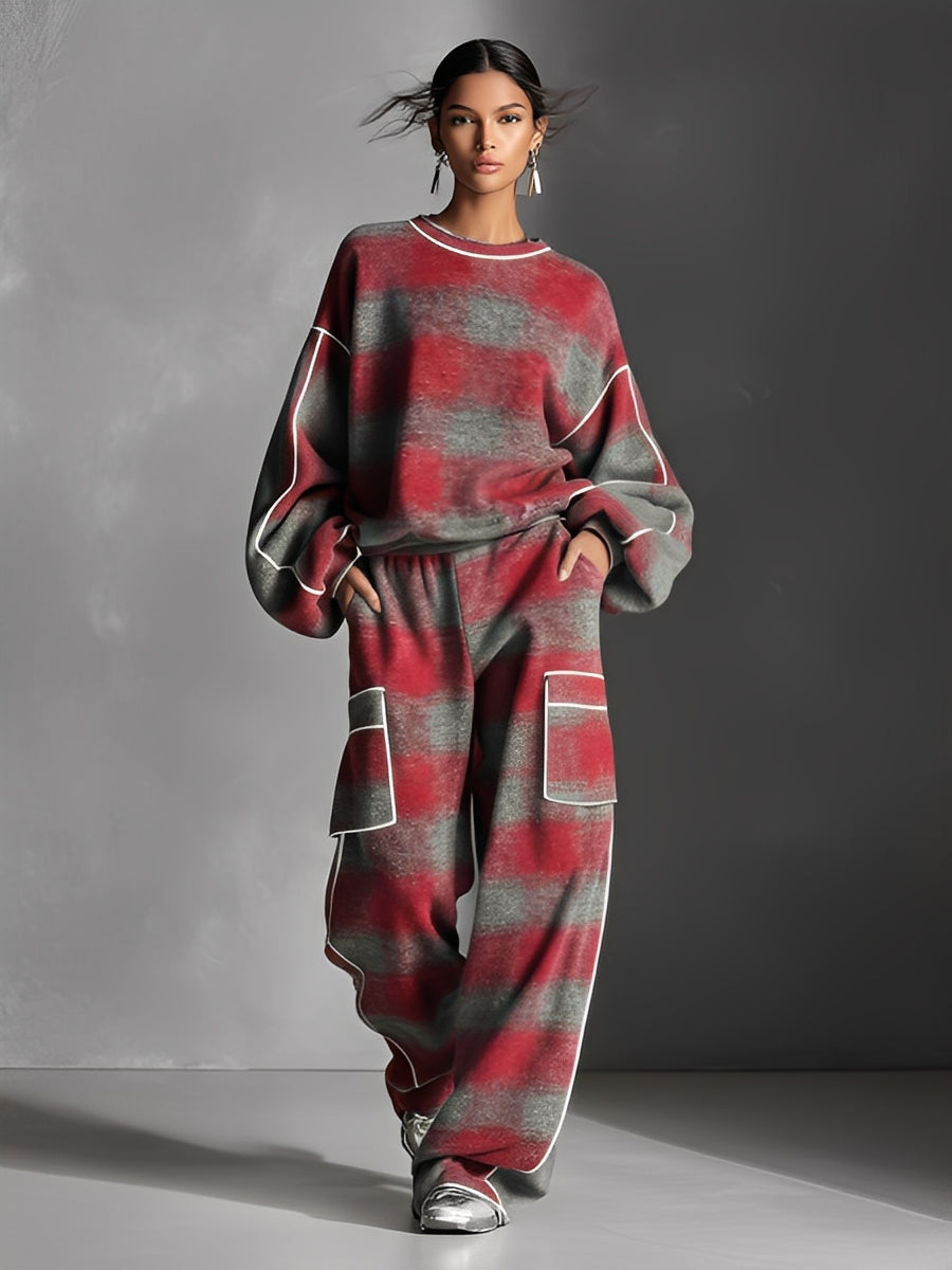 Women's Two-Piece Set – Fleece Sweatshirt & Joggers Co-Ord Set