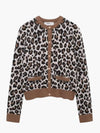 Women's Cardigan – Leopard Print Knit Button Front