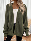 Women's Cardigan – Drop Shoulder Pointelle Knit