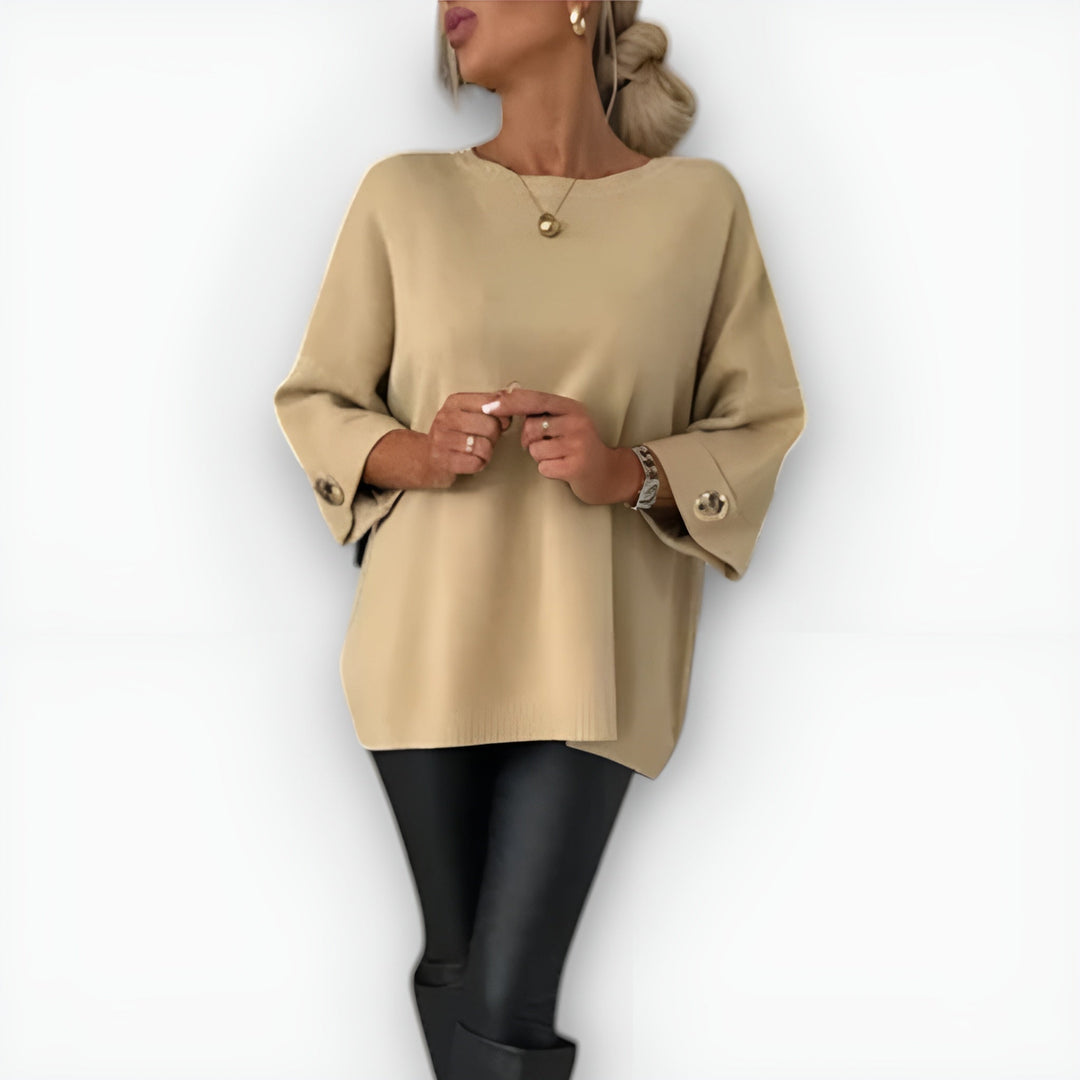 Women's Jumper – Oversized Wide-Sleeve Knit