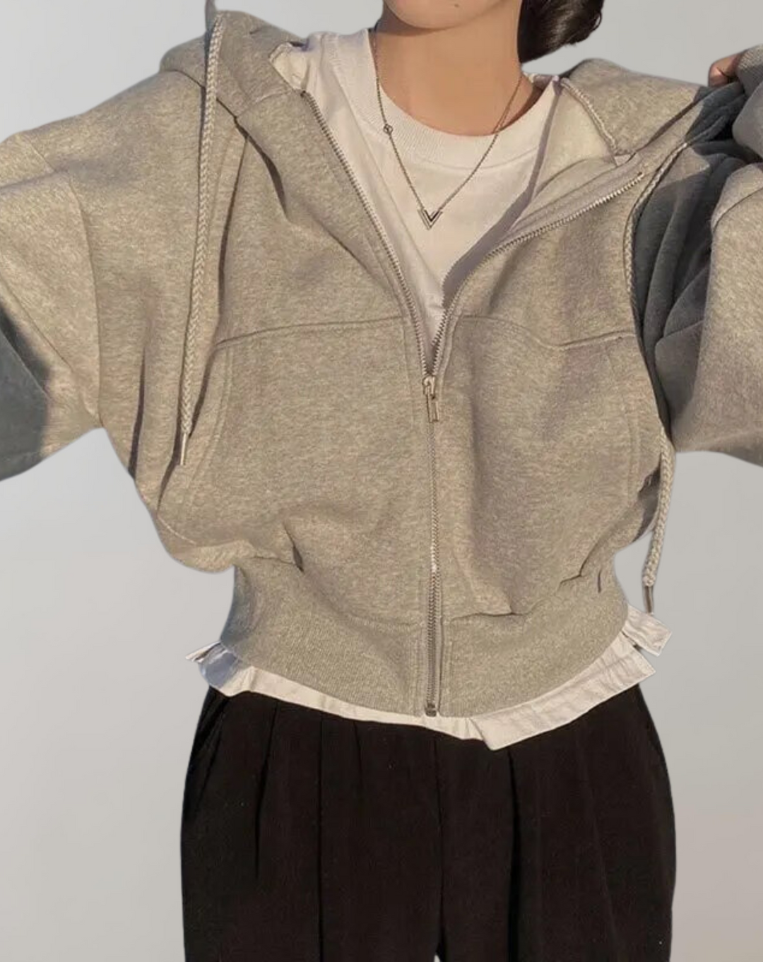 Women's Hoodie – Lightweight Relaxed Fit Zip-Up
