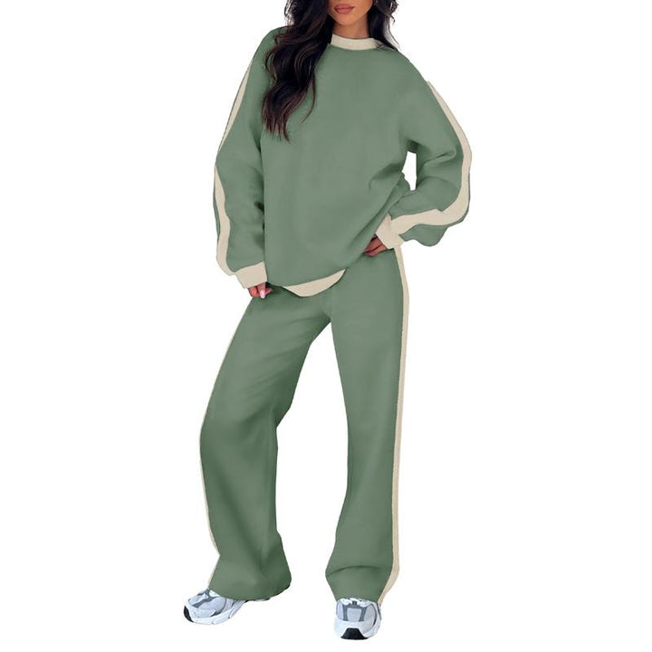 Women's Two-Piece Set – Striped Two-Piece Lounge Set
