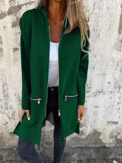 Women's Cardigan – Longline Hooded Zip