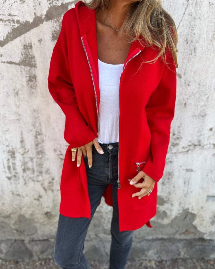 Women's Cardigan – Longline Hooded Zip