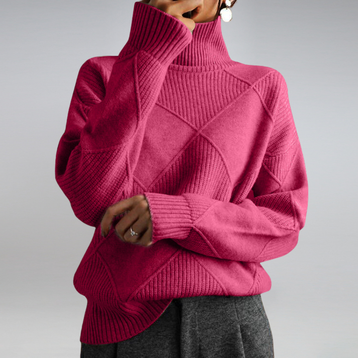 Women's Jumper – Diamond Knit Turtleneck
