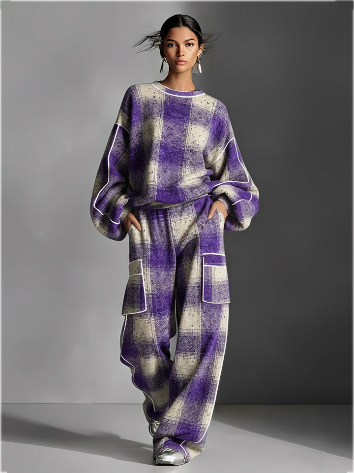 Women's Two-Piece Set – Fleece Sweatshirt & Joggers Co-Ord Set