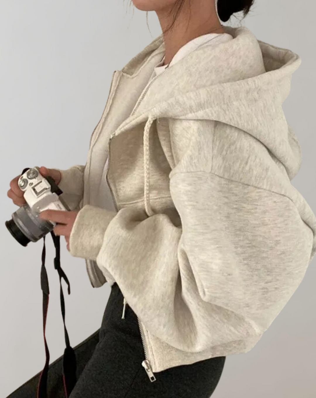 Women's Hoodie – Lightweight Relaxed Fit Zip-Up