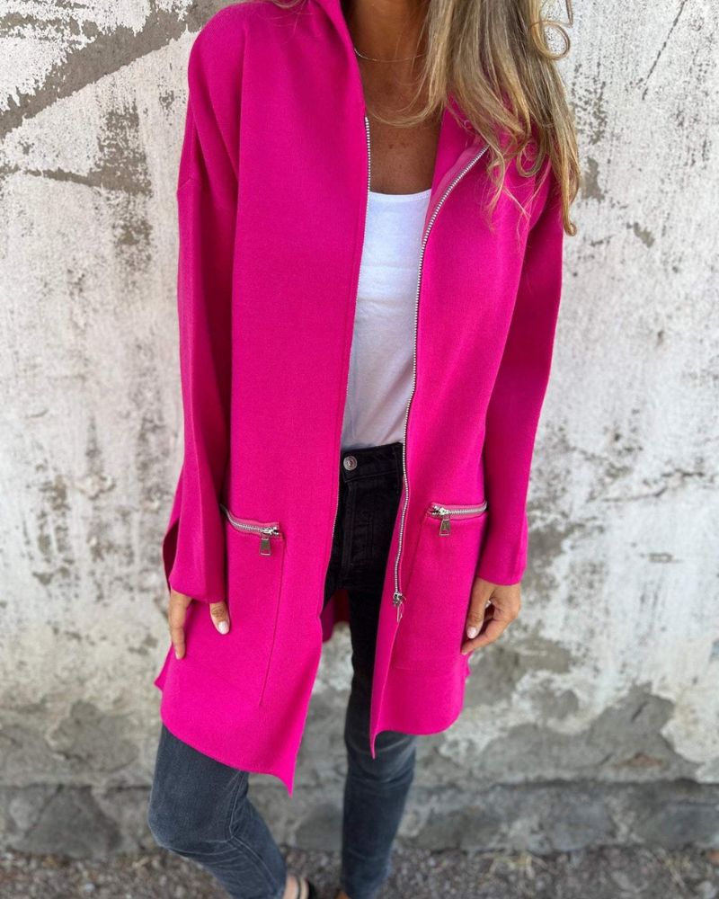 Women's Cardigan – Longline Hooded Zip