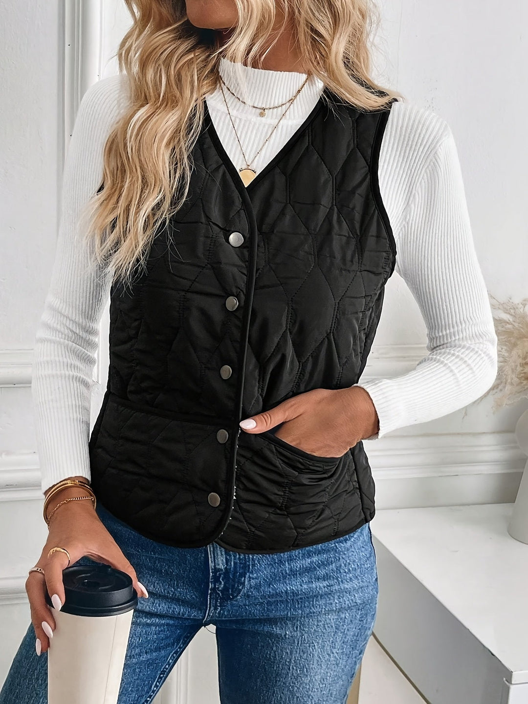 Women's Puffer Gilet – Reversible Borg & Quilted