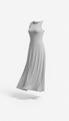 Light gray ankle-length dress