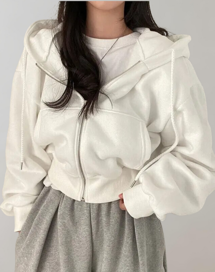 Women's Hoodie – Lightweight Relaxed Fit Zip-Up