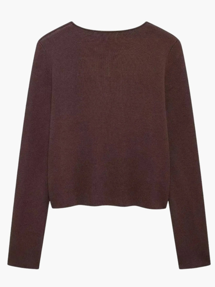 Women's Cardigan – Double Breasted Knit Button Front