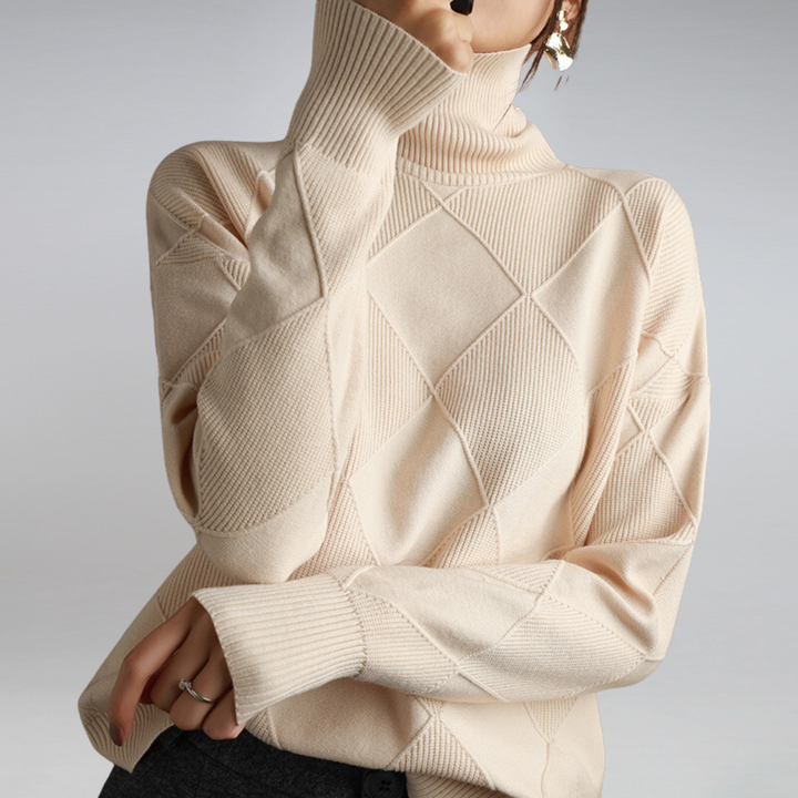 Women's Jumper – Diamond Knit Turtleneck