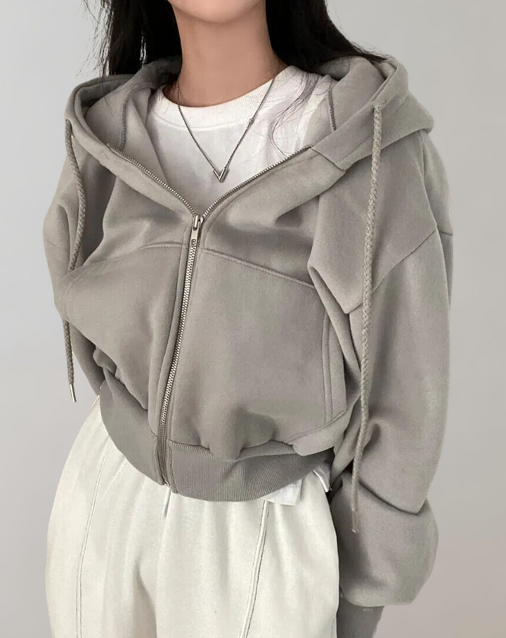 Women's Hoodie – Lightweight Relaxed Fit Zip-Up