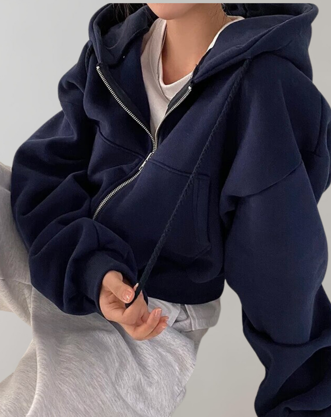 Women's Hoodie – Lightweight Relaxed Fit Zip-Up