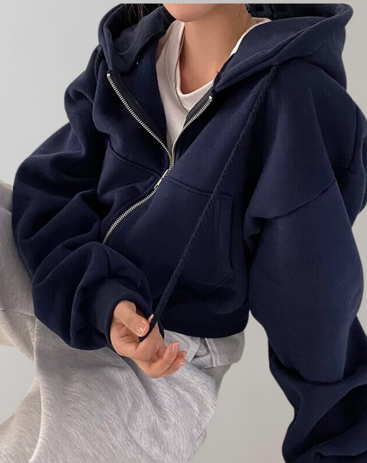 Women's Hoodie – Lightweight Relaxed Fit Zip-Up