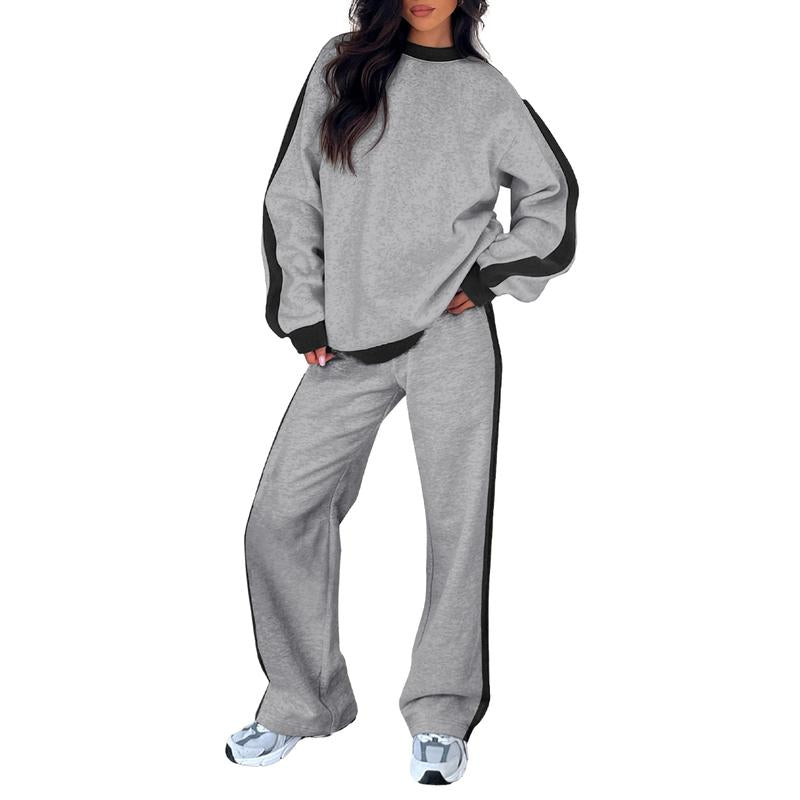 Women's Two-Piece Set – Striped Two-Piece Lounge Set