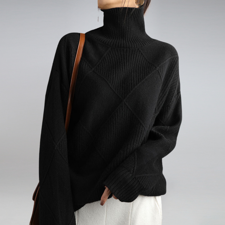 Women's Jumper – Diamond Knit Turtleneck