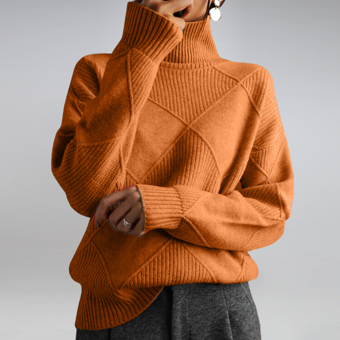 Women's Jumper – Diamond Knit Turtleneck