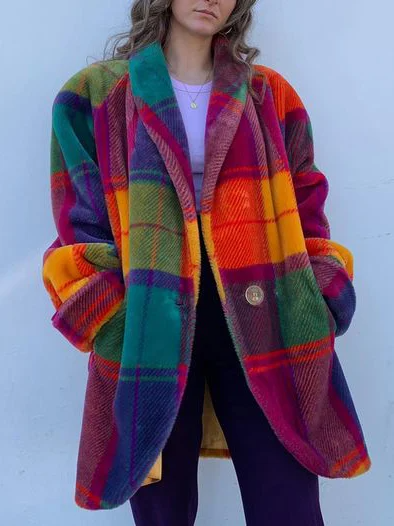 Women's Coat – Oversized Winter Plaid