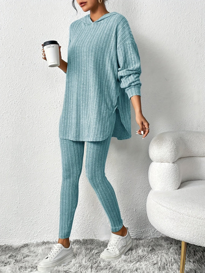 Women's Two-Piece Set – Hooded Two Piece Lounge Set