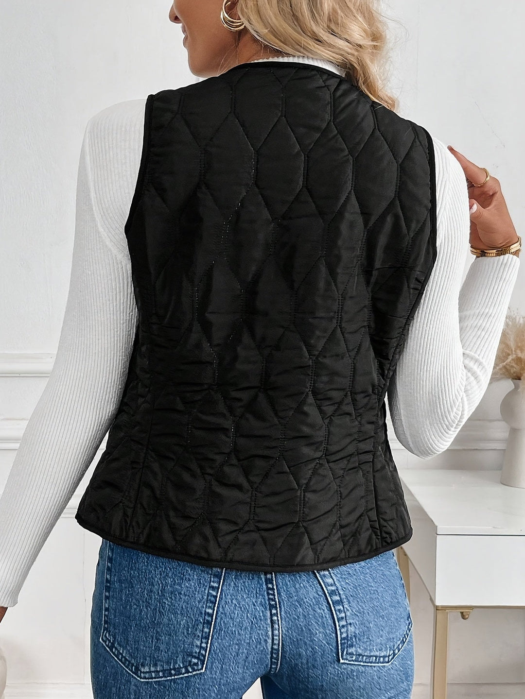 Women's Puffer Gilet – Reversible Borg & Quilted