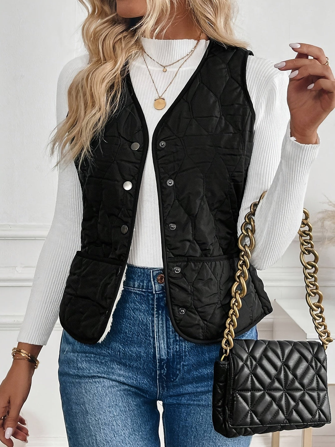 Women's Puffer Gilet – Reversible Borg & Quilted