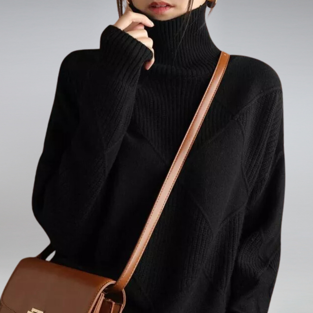 Women's Jumper – Diamond Knit Turtleneck