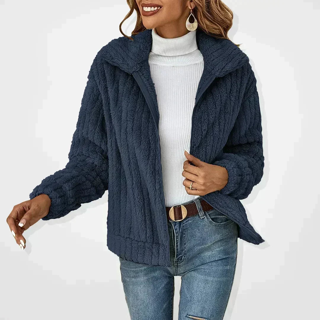 Women's Cardigan – Zip Front Long Sleeve