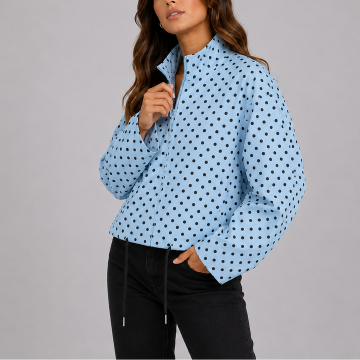 Women's Jacket – Lightweight Polka Dot Bomber