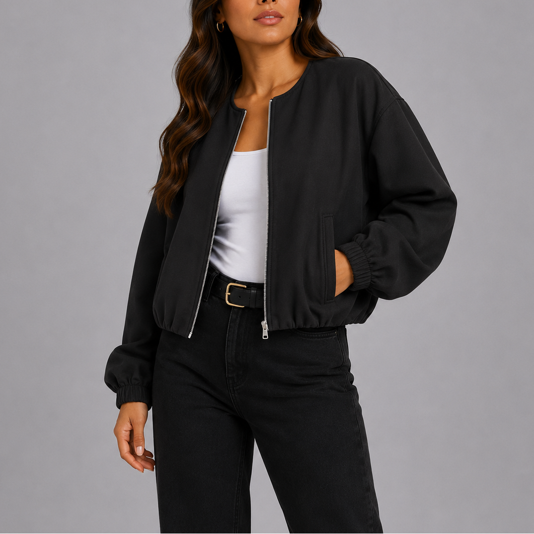 Women's Jacket – Lightweight Zip-Up Bomber