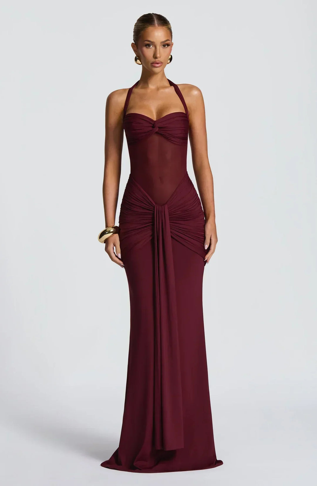 Women's Dress – Fitted Winter Wedding Guest