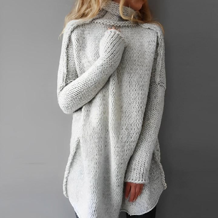 Women's Jumper – Long Turtleneck Knit Winter