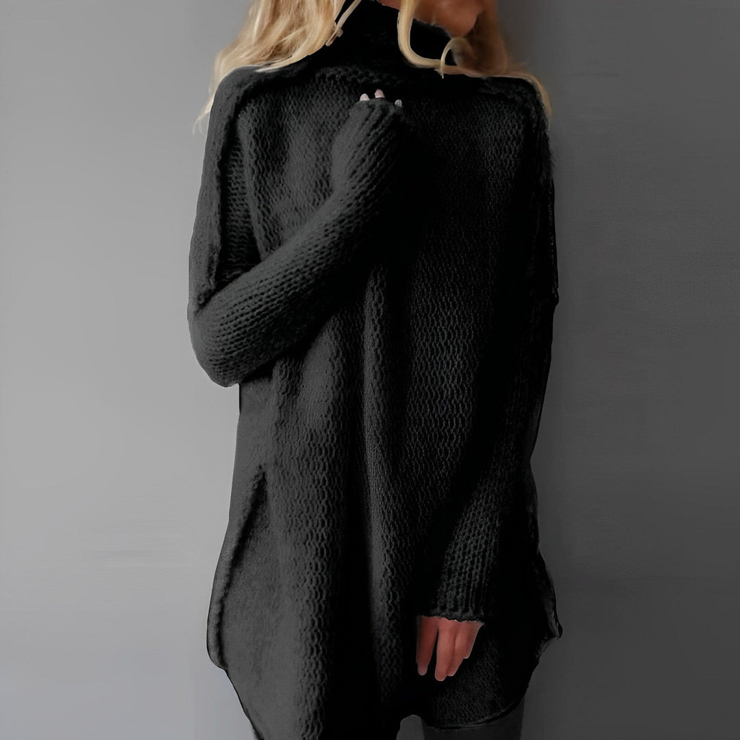 Women's Jumper – Long Turtleneck Knit Winter