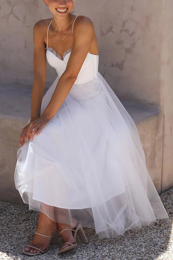 Women's Midi Dress – Corset Tulle Party