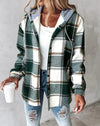 Women's Shacket – Hooded Check Relaxed-Fit Flannel