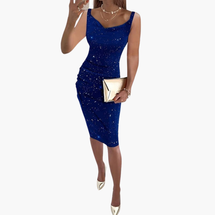Women's Dress – Sparkly Sleeveless Sequin Christmas Party