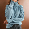Women's Jumper – Cable-Yoke Turtleneck Oversized Knit