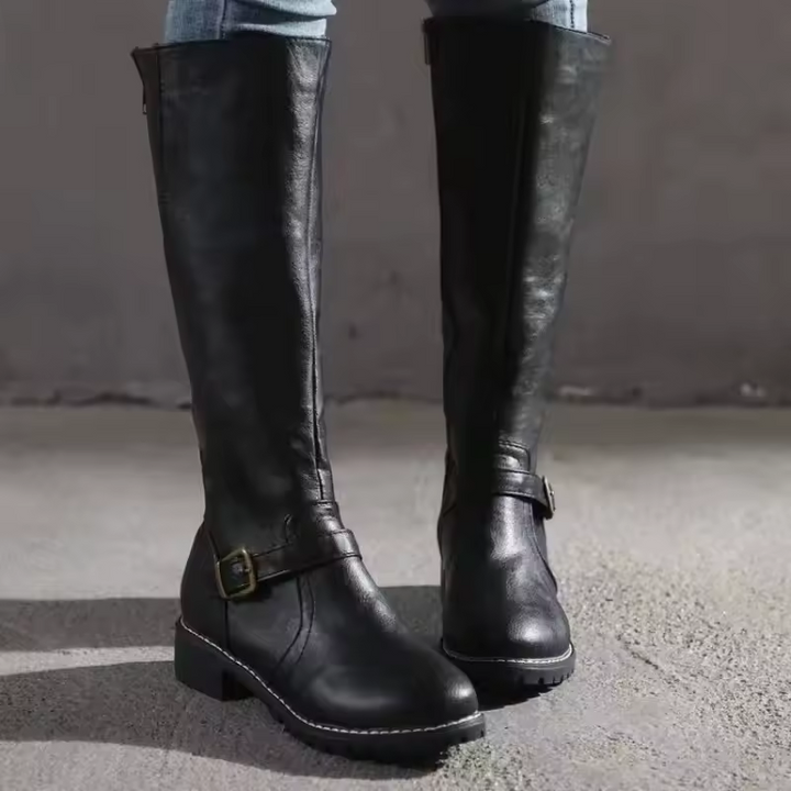 Women's Boots – Knee-High Buckle