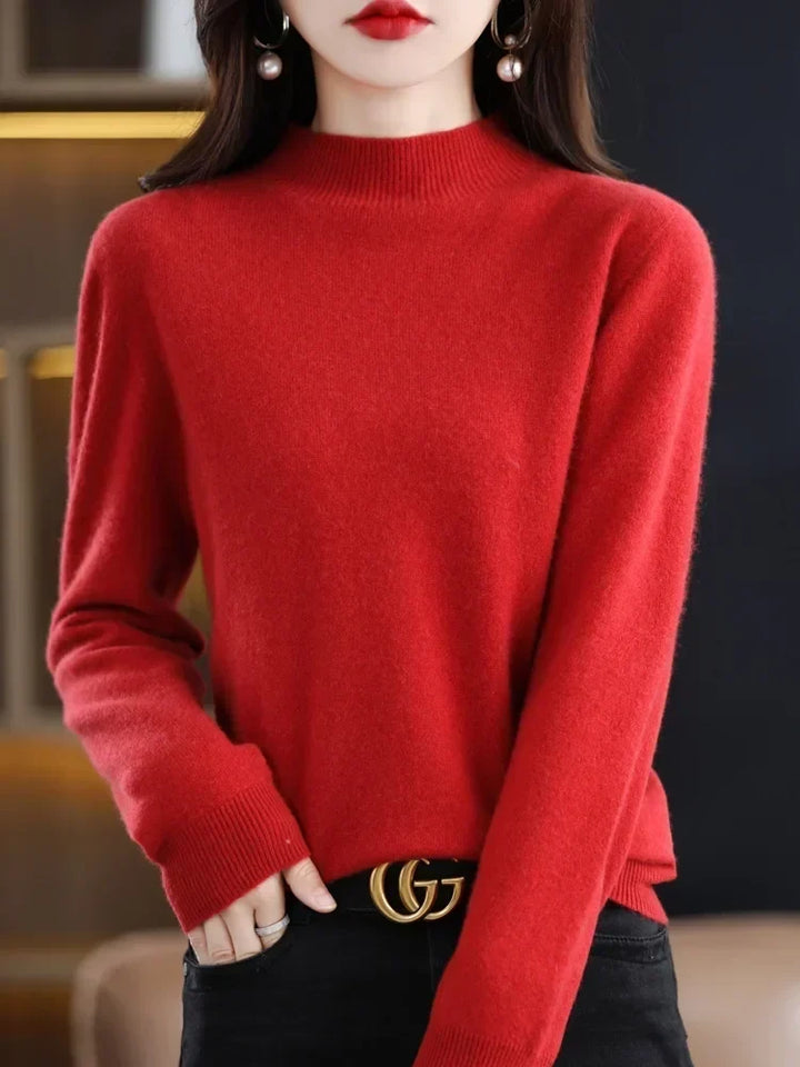 Women's Jumper – Ribbed Mock Neck