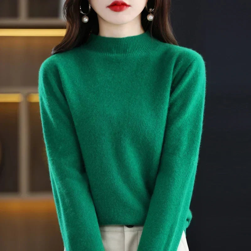 Women's Jumper – Ribbed Mock Neck