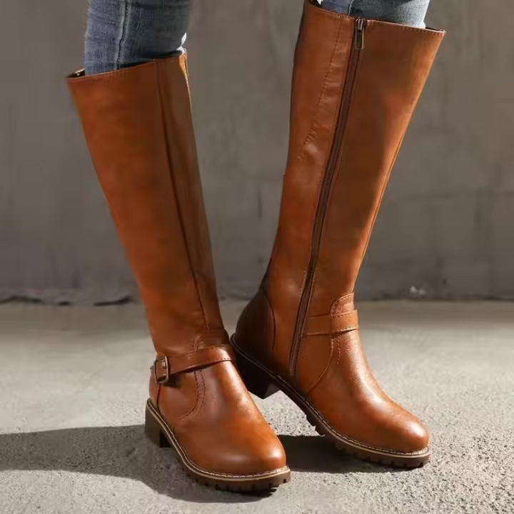 Women's Boots – Knee-High Buckle