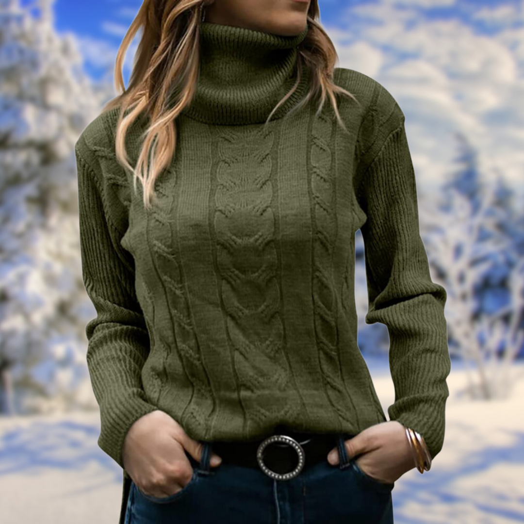Women's Jumper – Fitted Turtleneck Knit