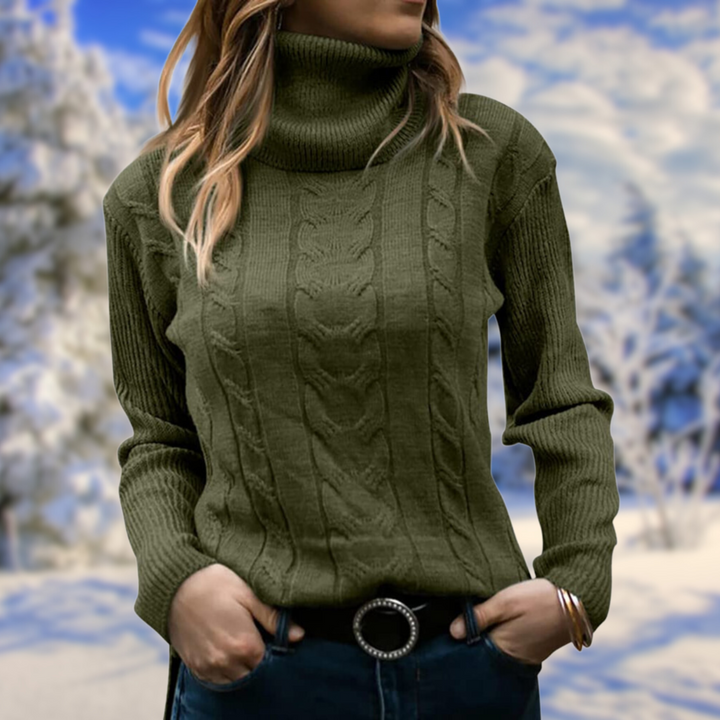 Women's Jumper – Fitted Turtleneck Knit