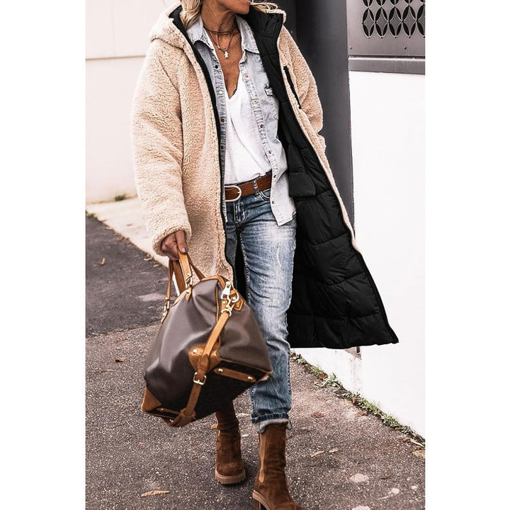 Women's Coat – Long Hooded Down Puffer Winter