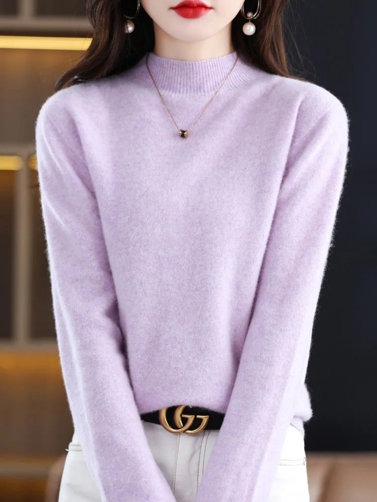 Women's Jumper – Ribbed Mock Neck