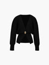 Women's Cardigan – Fitted Knit Statement Button