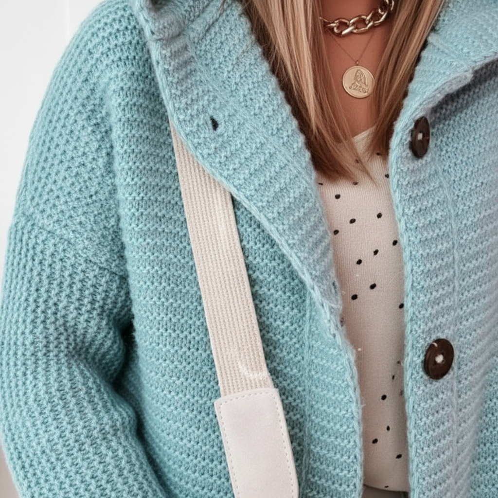 Women's Cardigan – Long Hooded Merino Wool